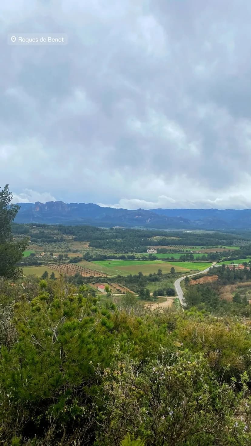 Vistas hacia los Roques de Benet y el paisaje natural que rodea la zona.